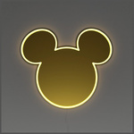 Neon Yellowpop Disney Mickey Mirror      złoty