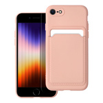 Futerał CARD CASE do IPHONE 7 / 8 / SE 2020 / SE 2022 różowy
