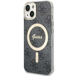 Guess nakładka do iPhone 14 6,1" GUHMP14SH4STK czarna hardcase Magsafe IML 4G