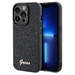 Guess nakładka do iPhone 14 Pro 6,1&quot; GUHCP14LPMSDGSK HC PU DISCO SCRIPT METAL czarna