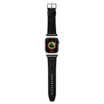 Karl Lagerfeld pasek do Apple Watch 42/44/45/49 mm KLAWLSAKLHPK STRAP SAFFIANO MONO czarny