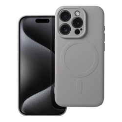 Futerał Silicone Mag Cover kompatybilny z MagSafe do IPHONE 15 PRO tytanowy szary