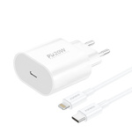Foneng Ładowarka sieciowa EU39 - Typ C - PD 20W 3A z kablem Typ C na Lightning biała