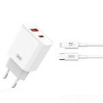 XO ŁAD SIEC CE12 PD QC 3.0 20W BIAŁA + KABEL USB-C/LIGHTNING