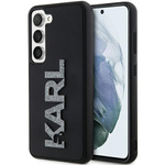 Oryginalne Etui KARL LAGERFELD hardcase 3D Rubber Glitter Logo KLHCS24S3DMBKCK do Samsung Galaxy S24 czarny