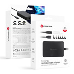Uniwersalny zasilacz do laptopa 65W Forcell F-Energy E856 (6 końcówek) czarny