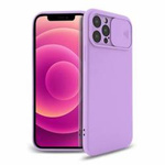 Etui SAMSUNG GALAXY A03S Silikonowe z Osłoną na Aparat Silicone Lens fioletowe
