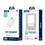 JELLICO ładowarka sieciowa EU13 GaN PD 30W 1xUSB-C + 1xUSB QC3.0 Biały