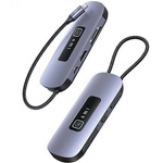 USAMS Adapter HUB 6w1 2xUSB 3.0/TF/SD/ USB-C/HDMI PD100W szary/tarnish SJ642HUB01 (US-SJ642)