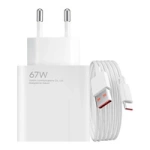 Ładowarka sieciowa Xiaomi BHR9465EU 67W 6.2A USB-A z kablem USB-C - biała