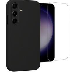 Etui do Samsung S25+ (Plus) czarne MagSafe + Szkło 