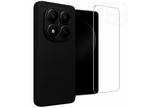 Etui do Xiaomi Redmi Note 14 Pro 4G czarne + Szkło na ekran + Szkło na aparat
