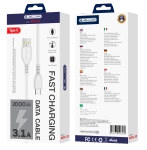 JELLICO kabel KDS-32 USB-C USB 3.1A 2M Biały