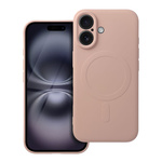Futerał SILICONE MAG COVER kompatybilny z MagSafe do IPHONE 16 różowy