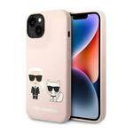 Karl Lagerfeld Liquid Silicone Karl & Choupette MagSafe - Etui iPhone 14 Plus (różowy)