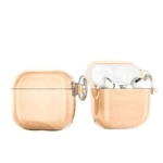 Etui brokatowe na AirPods 4 - złote