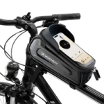 Sakwa rowerowa Wozinsky na ramę pancerna z kieszonką na telefon 1.7 l - czarna
