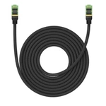 Baseus szybki kabel sieciowy RJ45 cat. 8 40Gbps 8m pleciony czarny