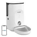 Automatic pet feeder Dogness F16 4L with stainless steel bowl (white)