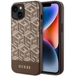 Guess GUHMP14MHGCFSEW iPhone 14 Plus 6,7" brązowy/brown hard case GCube Stripes MagSafe