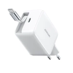 Ładowarka sieciowa Joyroom JR-TCL06 67W GaN z wbudowanym zwijanym kablem USB-C - biała