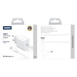 JELLICO ładowarka sieciowa AK180 PD 20W 1xUSB-C + kabel USB-C - USB-C Biały