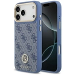 Etui Guess 4G Strass Logo MagSafe na iPhone 17 Pro Max - niebieskie