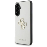 Etui Guess Grained Big 4G Logo Small Classic Logo na Samsung Galaxy A56 - beżowe