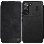 Nillkin Qin Leather Pro Case etui do Samsung Galaxy S22+ (S22 Plus) osłona na aparat kabura pokrowiec obudowa z klapką czarny