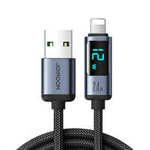 Kabel Lightning - USB A 2.4A 1.2m z wyświetlaczem LED Joyroom S-AL012A16 - czarny