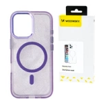 Etui Wozinsky Glitter Case z Mag Safe na Samsung Galaxy S25 Ultra - fioletowe z brokatem