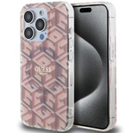 Oryginalne Etui GUESS Hardcase GUHMP15LHGCUSTGP do iPhone 15 Pro (Kompatybilny z Magsafe / IML GCUBE / różowy)