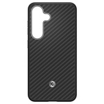 Samsung nakładka Enzo Aramid do Samsung Galaxy S25 Czarno-Srebrna