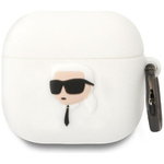 KARL LAGERFELD futerał do APPLE AirPods 4 KLA4RUNIKH (3D SIL NFT K) biały