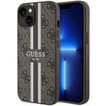 Guess GUHMP14MP4RPSW iPhone 14 Plus 6,7" brązowy/brown hardcase 4G Printed Stripes MagSafe