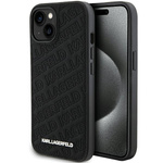 Karl Lagerfeld nakładka do iPhone 15 Plus 6,7&quot; KLHCP15MPQKPMK czarna HC QUILTED K PATTERN