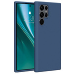 Nakładka Etteri Silicone Case do Samsung Galaxy S22 Ultra ciemnoniebieska