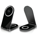 Ładowarka Indukcyjna 15W Składana Mercedes Silver Star MagSafe 2w1 MEMFBGSLK 15W czarny/black