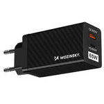 Wozinsky ładowarka GaN 65W z portami USB, USB C wspiera QC 3.0 PD czarna (WWCG01)
