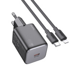 HOCO ładowarka sieciowa Typ C + kabel Typ C do Lightning QC PD 20W N40 czarna
