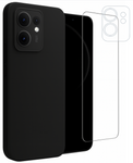 Etui do Oppo Reno 13F 5G czarne + Szkło na ekran + Szkło na aparat