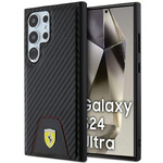 Oryginalne Etui FERRARI hardcase Carbon Stitched Bottom FEHCS24LN3PUK do Samsung Galaxy  S24 Ultra Czarny
