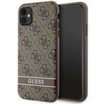 Guess GUHCN61P4SNW iPhone 11 / Xr brązowy/brown hardcase 4G Stripe