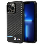 Etui BMW BMHCP14L22NBCK iPhone 14 Pro 6,1" czarny/black Leather Carbon