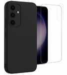 Etui do Samsung S25 czarne + Szkło na ekran + Szkło na aparat