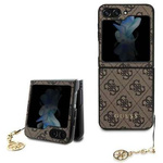 Oryginalne Etui SAMSUNG GALAXY Z FLIP 5 Guess Hardcase 4G Charms Collection (GUHCZF5GF4GBR) brązowe