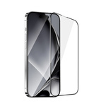 Szkło hartowane z metalową ramką do iPhone 16 Plus 6,7" czarna ramka