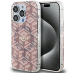 Oryginalne Etui GUESS Hardcase GUHMP15LHGCUSTGP do iPhone 15 Pro Max (Kompatybilny z Magsafe / IML GCUBE / różowy)