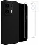 Etui do Oppo Reno 13 Pro czarne + Szkło na ekran + Szkło na aparat