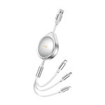 KABEL REMAX DRIP SERIES 15W 3IN1 USB-C/MICRO/LIGHTNING RC-C018 SILVER